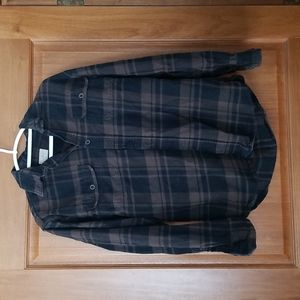 Mens Jachs Brown And Black Plaid Shirt Size Medium 100% Cotton